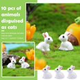 HPDL Fgbetcv 10 Pcs Mini Rabbit Miniauter Figures Resin Bunny