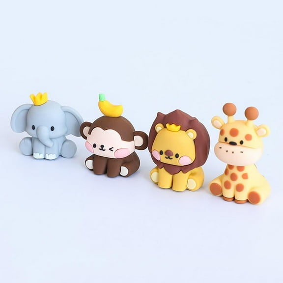 HPDL Forest Animal Cake Topper Tropical Jungle Safari Lion Giraffe Monkey Hot T0