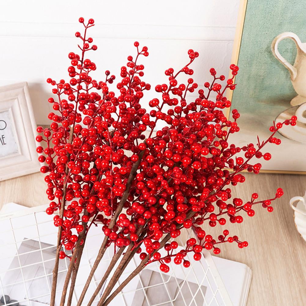 HPDL Glitter Berry Branch Artificial Simulation Foam Berries DIY