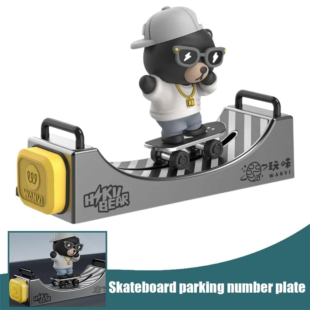 HPDL Hako Bear Scooter Skateboard Parking Number Plate Moving Car