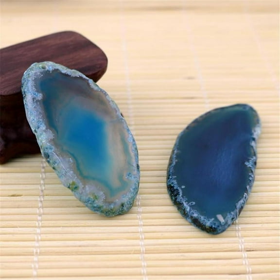 HPDL Irregular Agate Polished Crystal Slice Brazil Healing Reiki Stone Pendant Hot C9