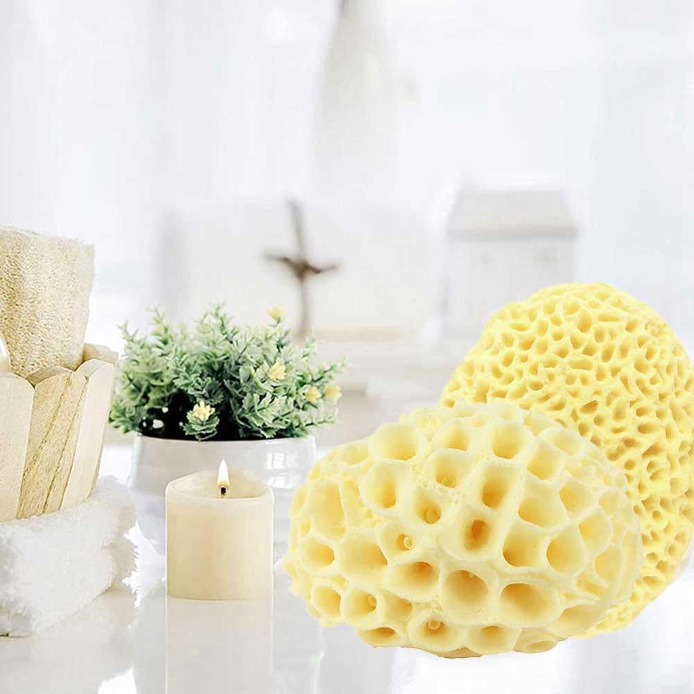 HPDL Natural Sea Wool Sponge Replacement Dead Skin Remover Pouf Cleaning Body Massager ...