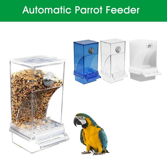 HPDL No Mess Bird Feeders Automatic Parrot Feeder Drinker Food Container PZ4Y6
