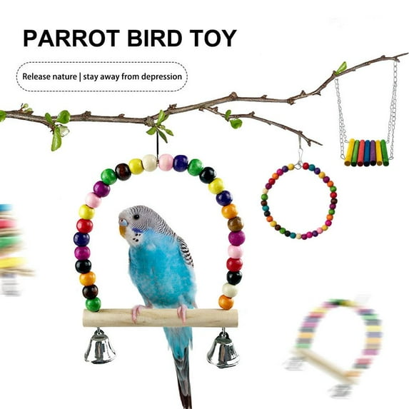 HPDL Parrot Bird Toy Cage Bird Toys Set Toy Bird Cage Parrot Lot Accessories D1