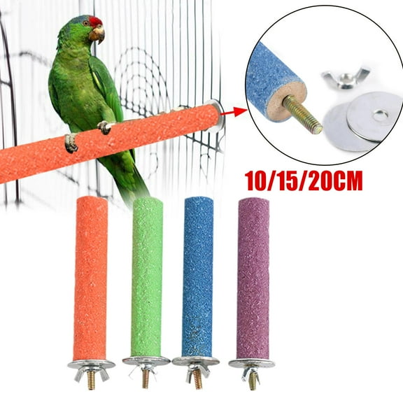 Clerance! Budgie Cage Accessories Parrot Perches Chew Toy for Paw Grinding