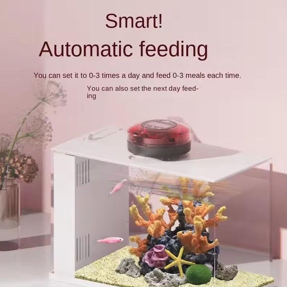 HPDL Petbank Automatic Fish Feeder For Aquarium Auto Dispenser Time Food L7W4
