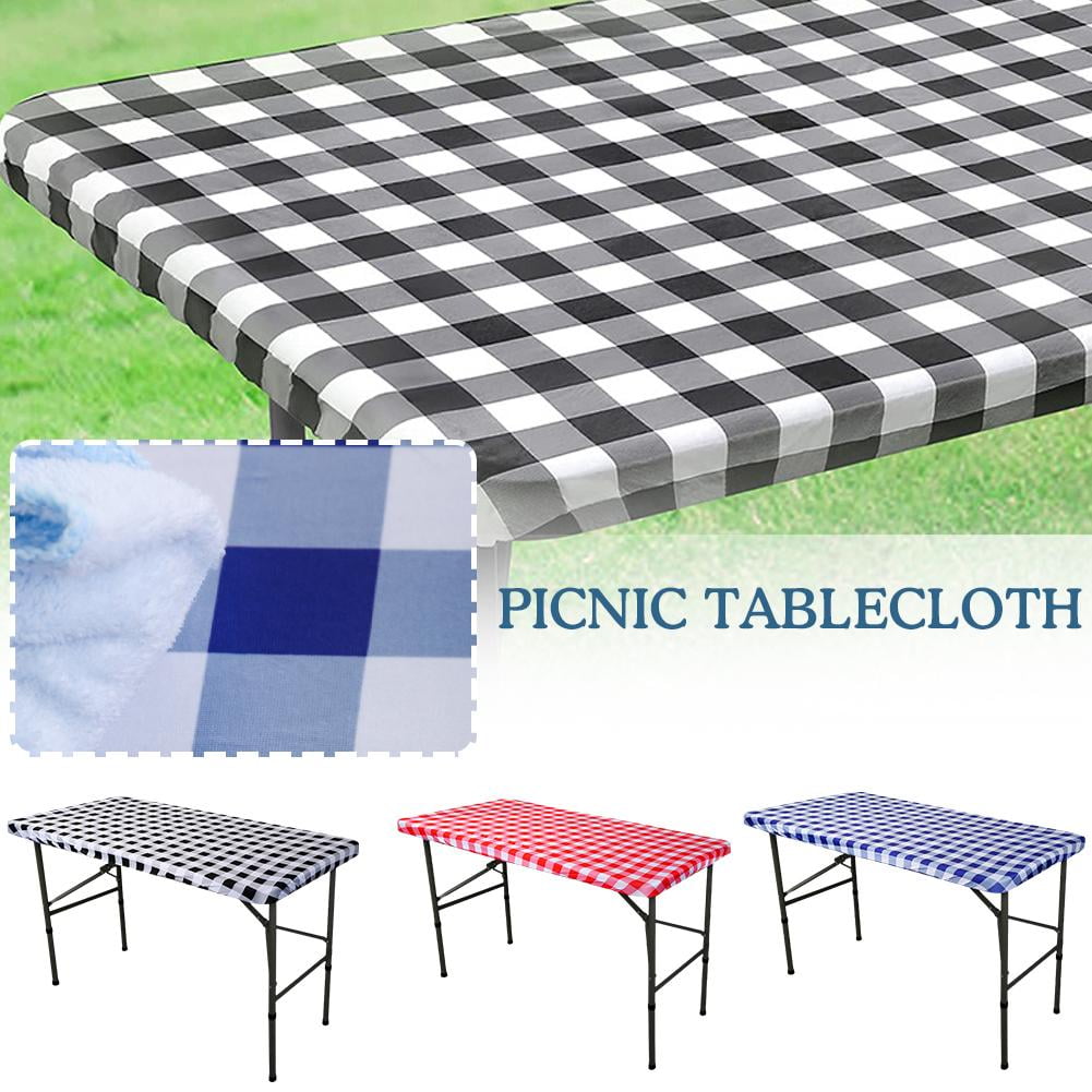 HPDL Rectangle Table Cover Elastic Waterproof Table Covers Fitted Vinyl