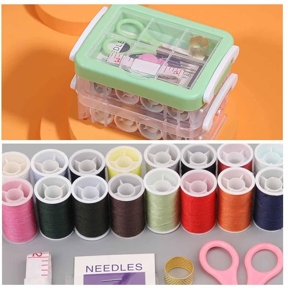 HPDL Sewing Kit Tool Storage Box Needle Thread Scissor Organizer