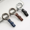 thumbnail image 1 of HPDL Silver hardware brown car key ring pendant key chain key ring waist hanging ring personality creative simple key lanyard men, 1 of 8
