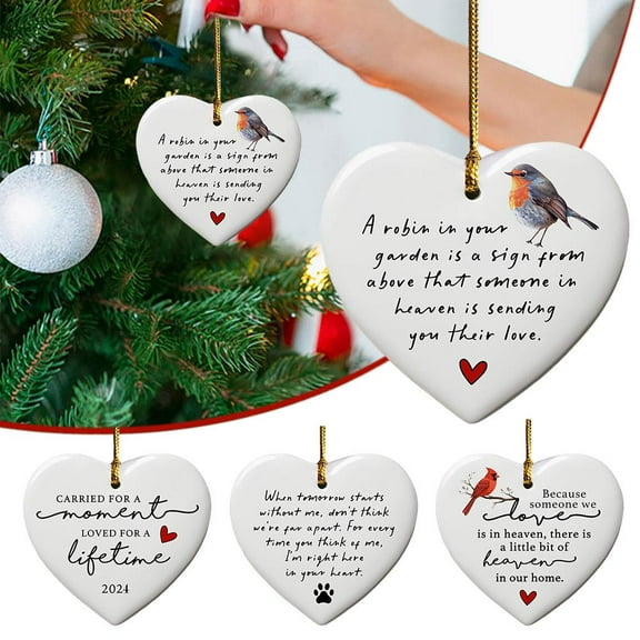 HPDL Sympathy Gift Bereavement Ornament Miscarriage Ornament Remembrance Carried for A Moment Sympathy Gift Baby Loss Memorial Quote Decor Robin Christmas Decor for Women