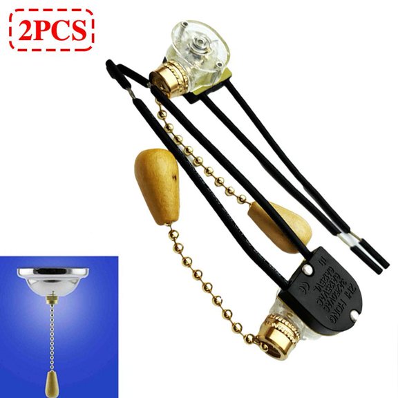 HPDL Universal Ceiling Fan Wall Light Replacement Pull Chain Cord Switch