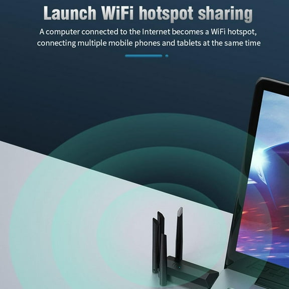 HPDL Wireless Network Card Wifi 1200Mbps Dual Band USB 30 Adapter 24G 5G Desktop