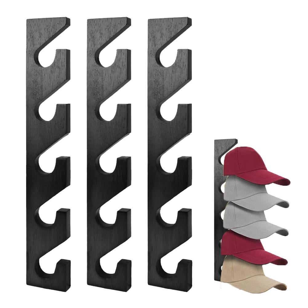HPDL Wooden Hat Rack For Baseball Cap Over The Door Ball Cap Rack