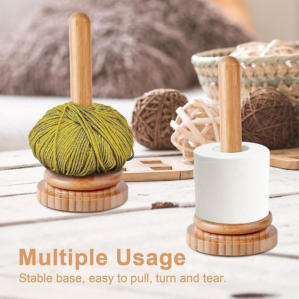 HPDL Wooden Yarn Ball Holder Thread Spool Wool Ball Knitting Tool Stand