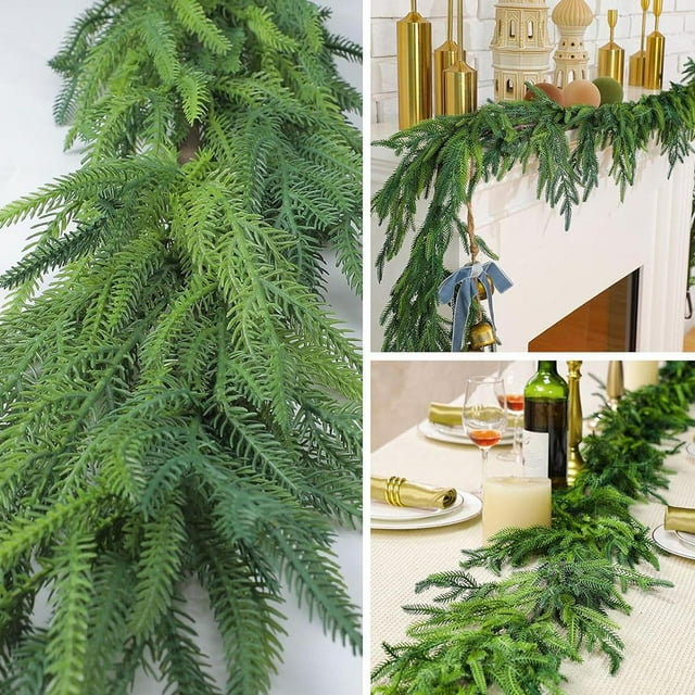 HPDL Yiokii Artificial Norfolk Pine Garlands 569ft Real Touch Winter