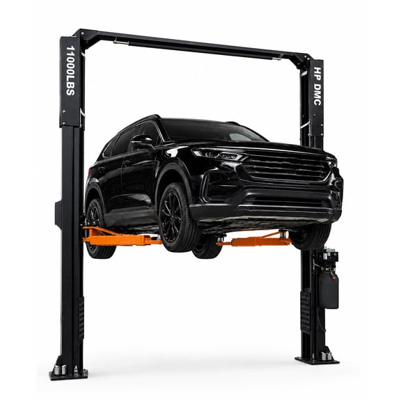 HPDMC 11,000 lb 2-Post Car Lift Overhead ,220V, 4 HP, DMC-L110,Black/Orange