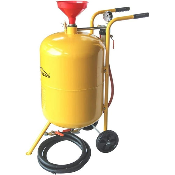 HPDMC 20 Gal Sandblaster - 80L Portable Abrasive Blaster - Heavy Duty - with Ceramic Nozzle, 2.5m Hose & Wheels