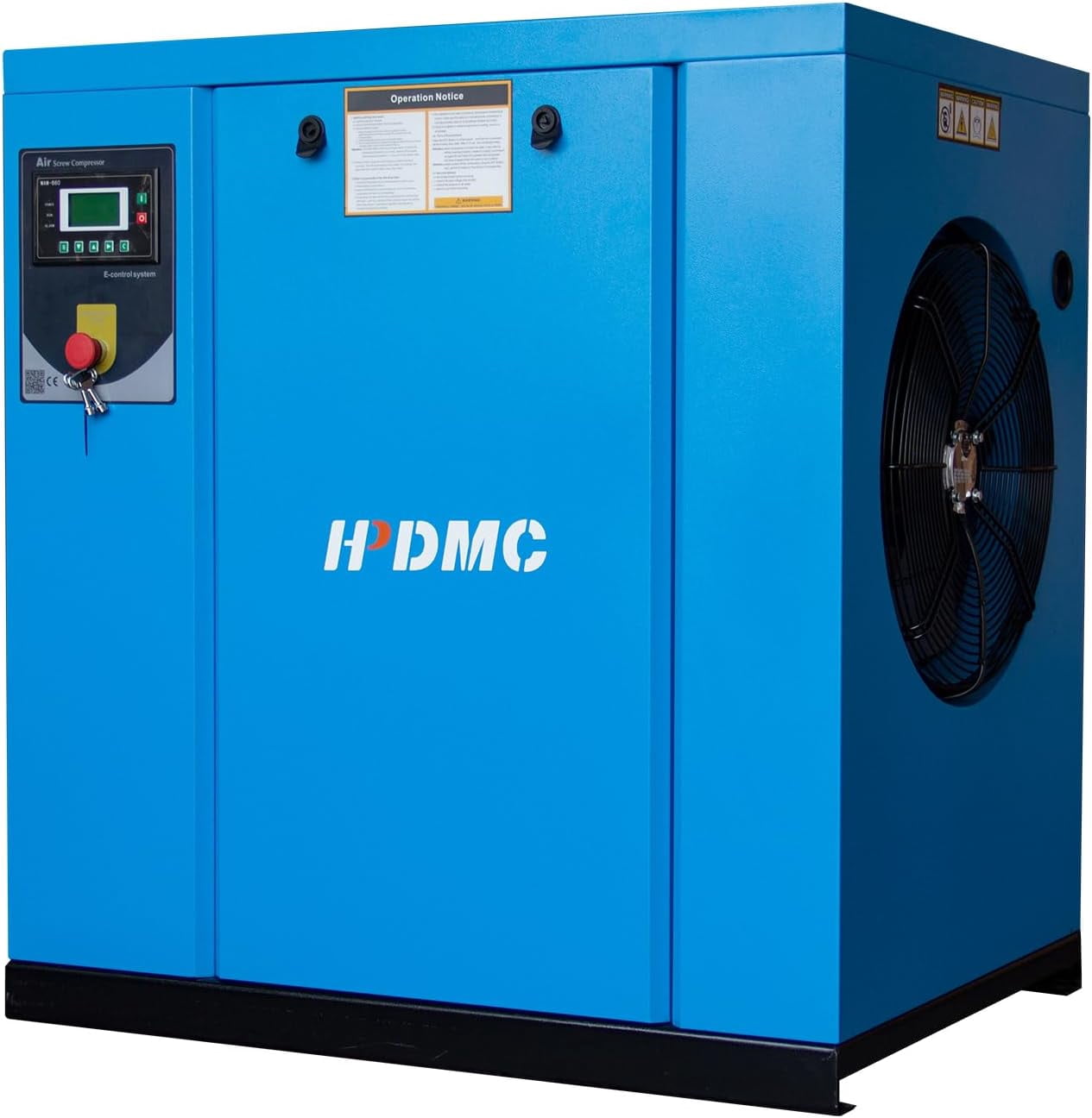 HPDMC 20HP Industrial Rotary Screw Air Compressor, 81 CFM @ 125 PSI, 460V 3-Phase Heavy Duty Compressed Air System for Manufacturing and Fabrication PACK15