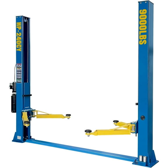 HPDMC 220V Two Post Car Lift, 9,000 LBS Floor Plate, 2 Posts Auto Hoist Truck Lift for Garage 3 Year Warranty