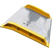 HPDMC 24 x 30 Aluminum Dock Board 3,000 lb. Loading Capacity Diamond Plate Dock Plate with Steel Curb