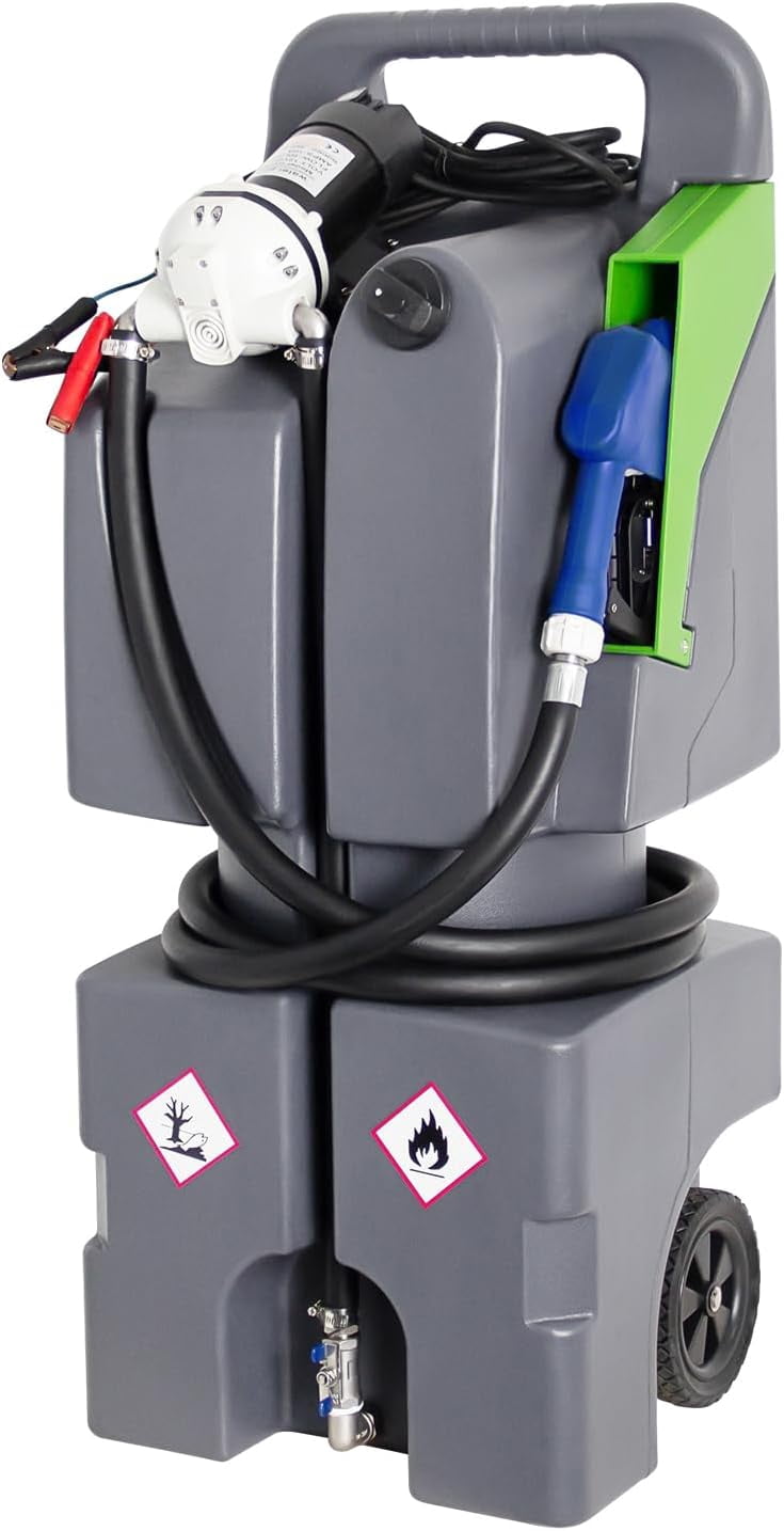 HPDMC 30 Gallon Portable DEF Tank - 12V Pump (8 GPM) - 11.8 Ft Hose ...