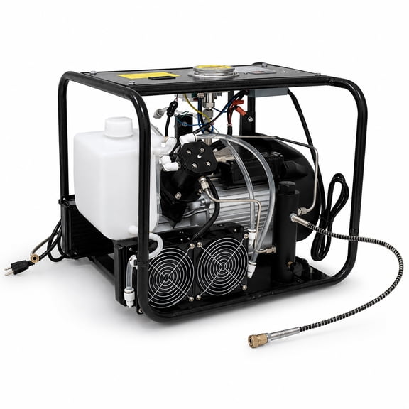HPDMC 4500 PSI High Pressure PCP Air Compressor, 110V 60Hz Electric Air Pump with Auto Shut-Off, Digital Display and Built-In Cooling System for PCP Air Rifles and Paintball Tanks