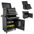 thumbnail image 1 of HPDMC 5-Drawer Rolling Tool Chest, High Capacity, Adjustable Shelf, Lockable Drawers, Detachable 2 in 1 Mechanic Tool Box Storage Cabinet with Wheels for Garage Workshop Warehouse Repair Shop, 1 of 8
