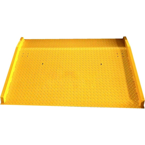 HPDMC 60'' x 60'' Steel Dock Boards with Handles & Side Curbs - 13,000lbs Loading Capacity - Height Differential up to 5" - Forklift Compatible Heavy Duty Cargo Dock Board