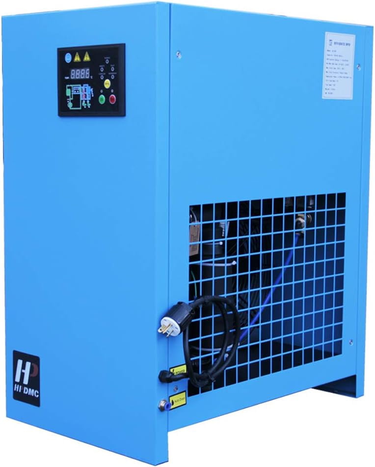 HPDMC 70 CFM Industrial Refrigerated Air Dryer, 110V 1-Phase Compressed Air System for 15-20HP Air Compressors, R134a Refrigerant