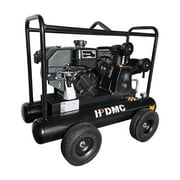 HPDMC Gas Driven Piston Air Compressor 6.5HP - One Stage - 6.5HP Gasoline Engine - 9Gal Tank - 18cfm 115psi - Portable Compressed System