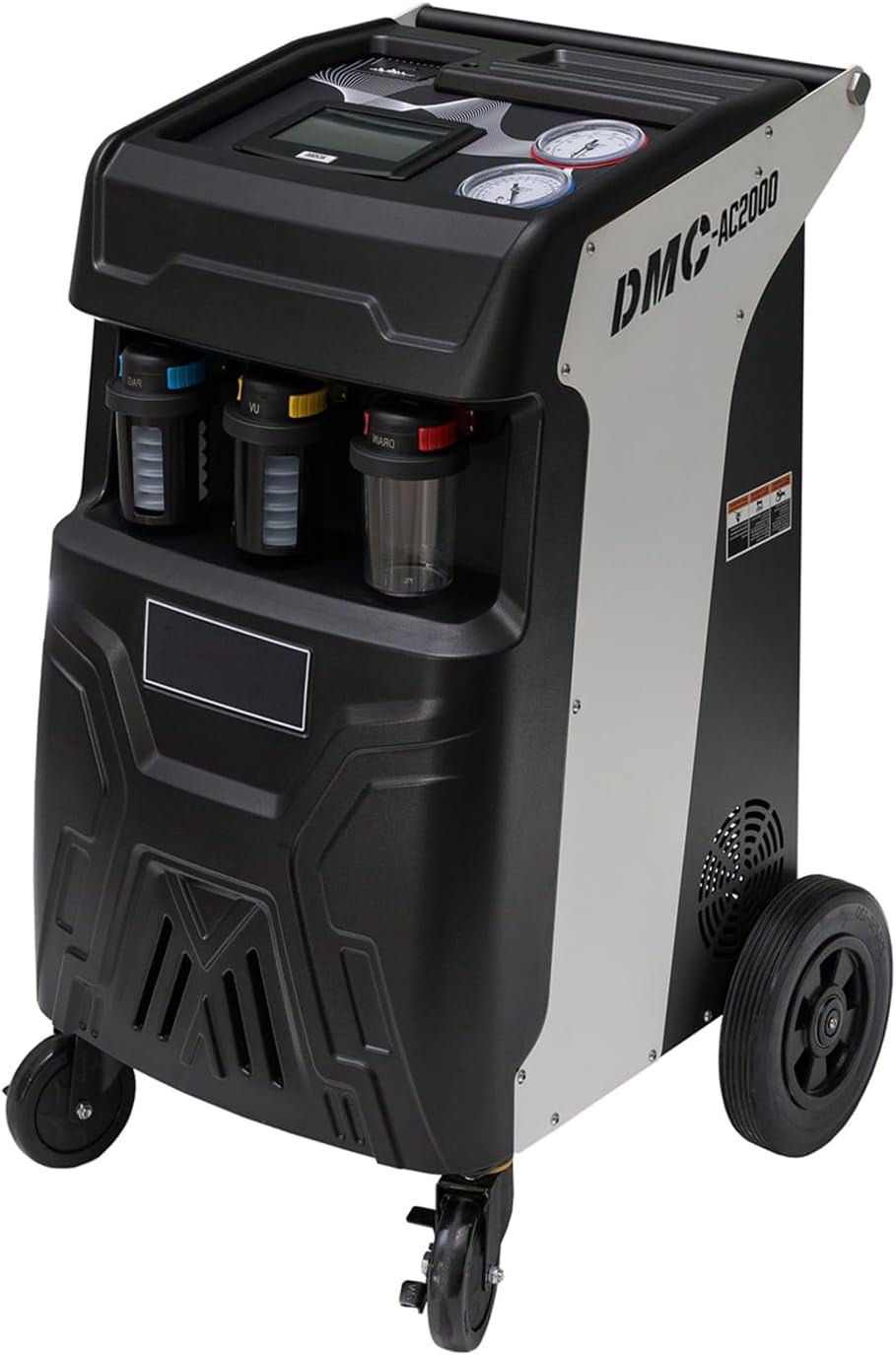 HPDMC Professional Fully Automatic R134a AC Recovery & Recharge Machine, 7" Touch Screen Service Station with Vacuum Pump, Leak Test, Oil Injection and Built-in Printer for Car HVAC Systems