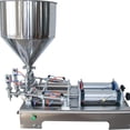 thumbnail image 1 of HPDMC Single-Nozzle Pneumatic Paste Filling Machine - 100 to 1000ml Precision Semi-Automatic Stainless Steel Piston Filler with 30L Hopper for Cream, Sauce, Oil & Cosmetics - 110V, 1 of 11