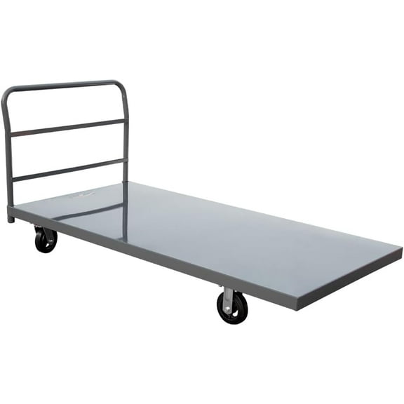 HPDMC Steel Platform Truck/Smooth Deck Platform Truck 2000lb Capacity Heavy Duty Industrial Push Cart 72" L x 36" W Large Flatbed Dolly with 6"x4" Wheels