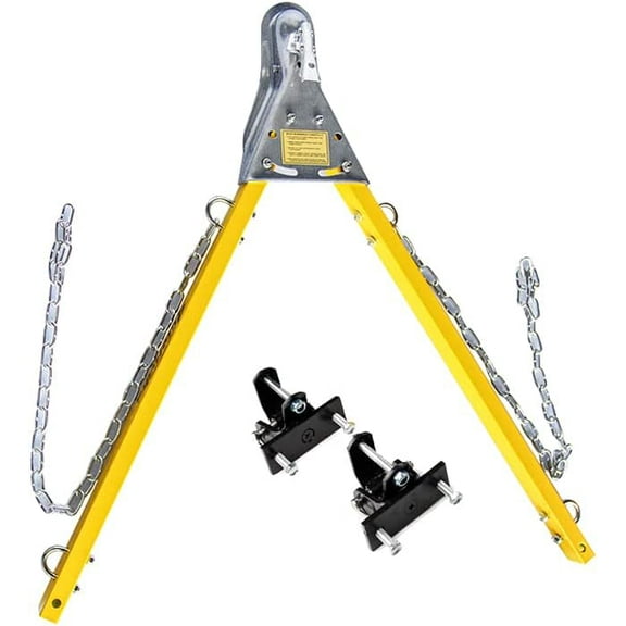 HPDMC Tow Bar - 5,000 lbs Capacity Bumper Mount Towing Kit with Chains, 2-Inch Coupler & 41-Inch Adjustable Width, Foldable RV & Car Dolly Tow Bar