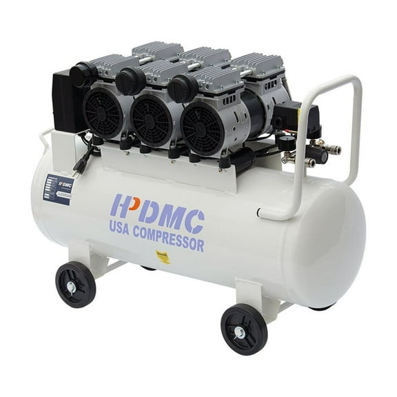 HPDMC Ultra Quiet Air Compressor, 3 HP Oil Free Peak 115 PSI Pressure 71 Db Air Compressor, 17CFM Portable Long Life Electric w/ 17 Gallon Tank for Home, Garage, Workshop