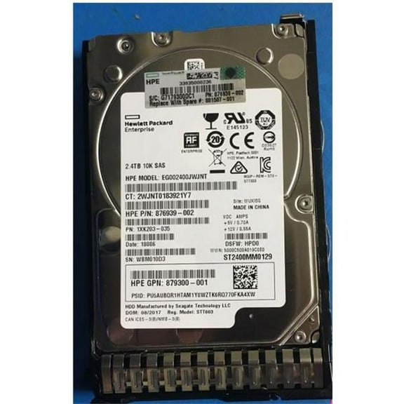 HPE 2.40 TB Hard Drive - 2.5" Internal - SAS (12Gb/s SAS)