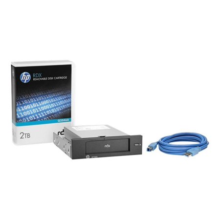 HPE RDX Removable Disk Backup System - Disk drive - RDX cartridge - SuperSpeed USB 3.0 - internal - 5.25" - with 2 TB Cartridge