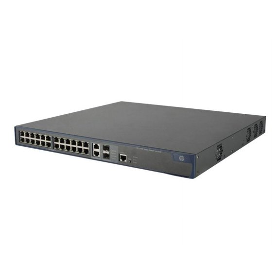 HPE 3100-24-PoE v2 EI Switch - Switch - managed - 24 x 10/100 (PoE) + 2 x combo Gigabit SFP - rack-mountable - PoE