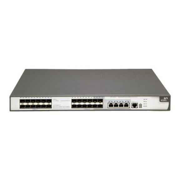 HPE 5500-24G-SFP Switch - Switch - L4 - managed - 24 x Gigabit SFP + 4 x shared 10/100/1000 - rack-mountable - remarketed