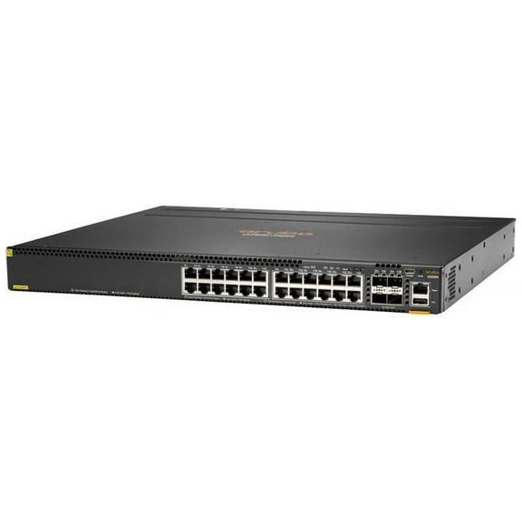 Aruba 6300M 24-port 1GbE Class 4 PoE and 4-port SFP56 Switch - 24 Ports - Manageable - 3 Layer Supported - Modular - 4 SFP Slots - Twisted Pair, Optical Fiber - 1U High - Rack-mountable - Lifetime ...