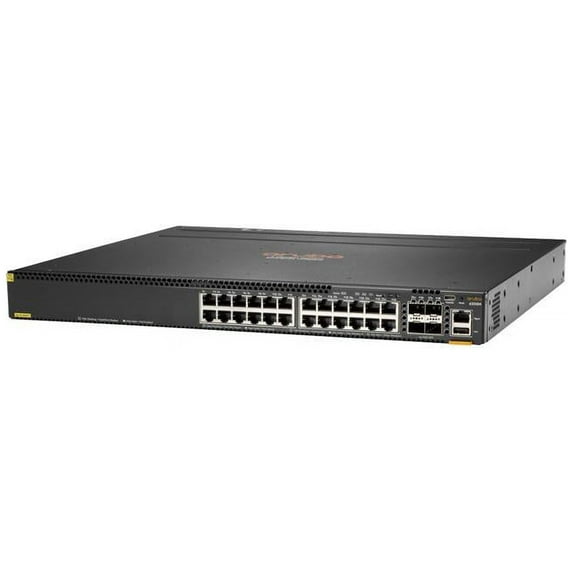 Aruba 6300M 24-port 1GbE Class 4 PoE and 4-port SFP56 Switch - 24 Ports - Manageable - 3 Layer Supported - Modular - 4 SFP Slots - Twisted Pair, Optical Fiber - 1U High - Rack-mountable - Lifetime ...