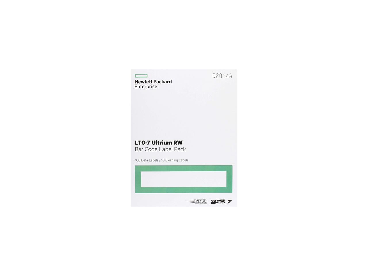 HPE LTO-7 Ultrium RW Bar Code Label Pack - Walmart.com