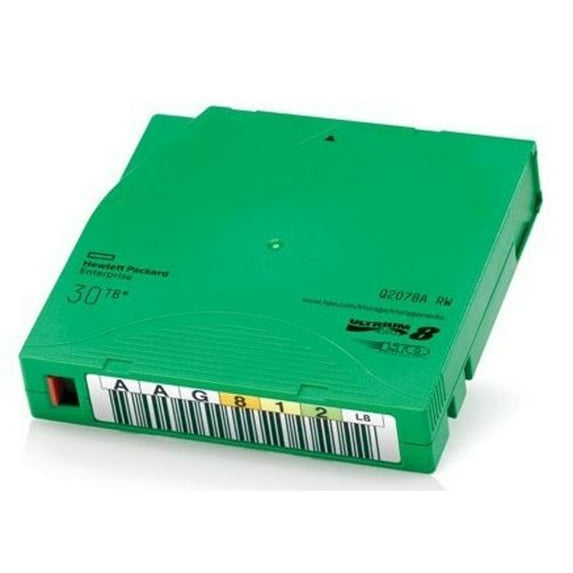 HPE LTO-8 Ultrium 30 TB RW 20 Data Cartridges Non Custom Labeled with Cases