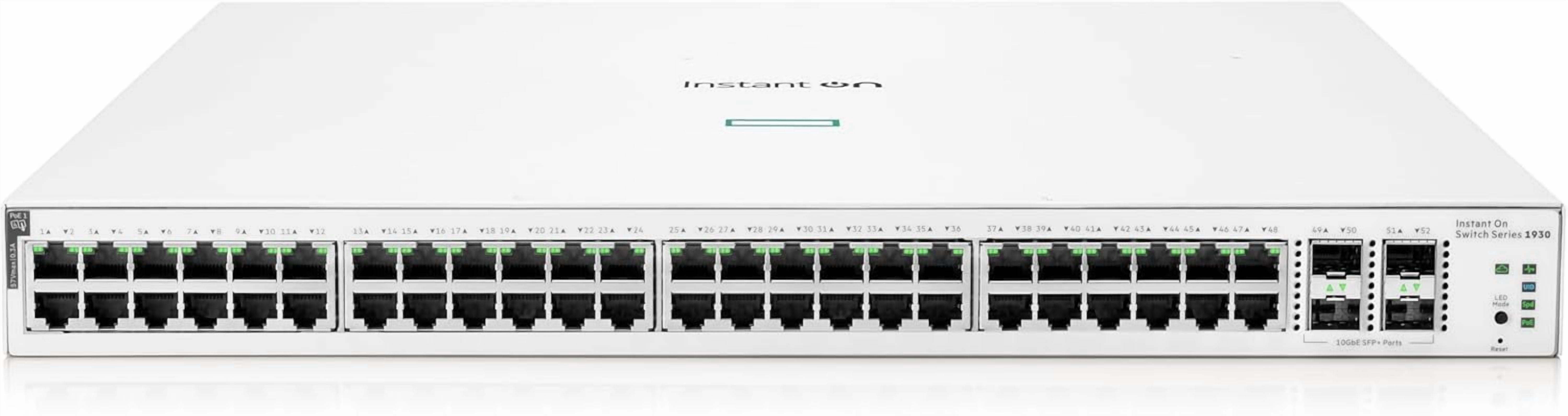 HPE Networking Instant On Switch 48p Gigabit CL4 PoE 4p SFP+ 370W 1930 (JL686B#ABA)