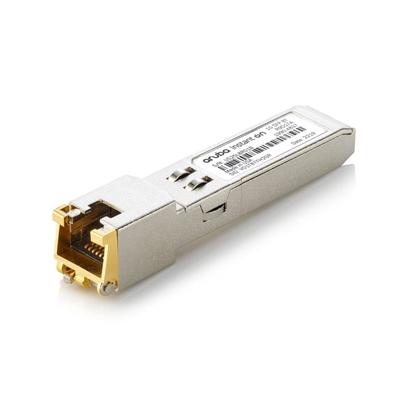 HPE Networking Instant On - SFP (mini-GBIC) transceiver module - 1GbE - 1000Base-T - RJ-45 - up to 328 ft - for P/N: JL684B#ACC, JL686B#ACC