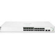 HPE Networking Instant On 1830 24-Port Gb | 12-Port Class 4 PoE Smart Switch 195W - 24x 1G | 2X SFP | US Cord | JL813A#ABA