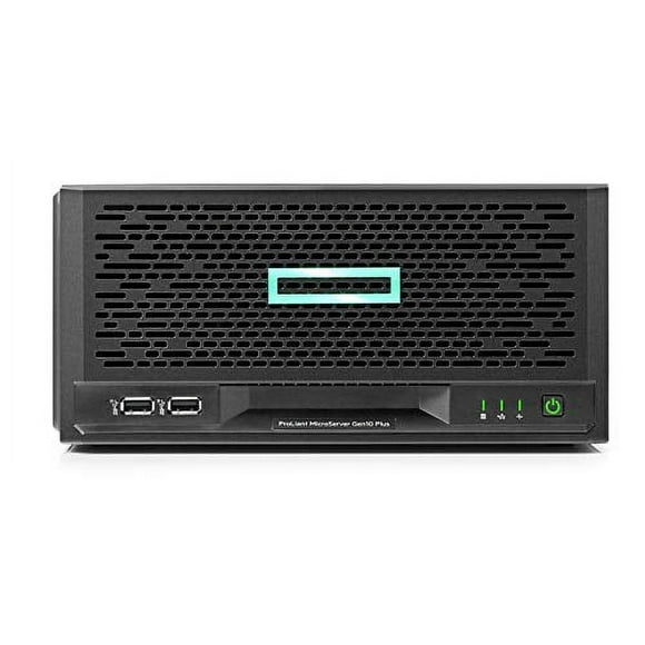 HPE ProLiant MicroServer Gen10 Plus Server with one Intel Xeon E-2224 Processor, 16 GB Memory, and 4 Large Form Factor (LFF) Non-hot Plug Drive Bays