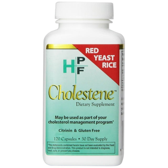 HPF Cholestene Red Yeast Rice 1200mg, Cholesterol Supplements, 120