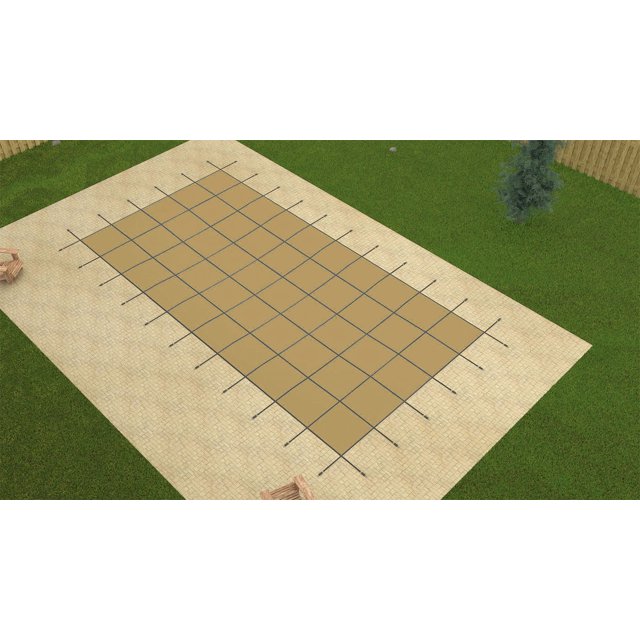 HPI 15' x 30' Aqua Master TAN Rectangle Solid Swimming Pool Safety