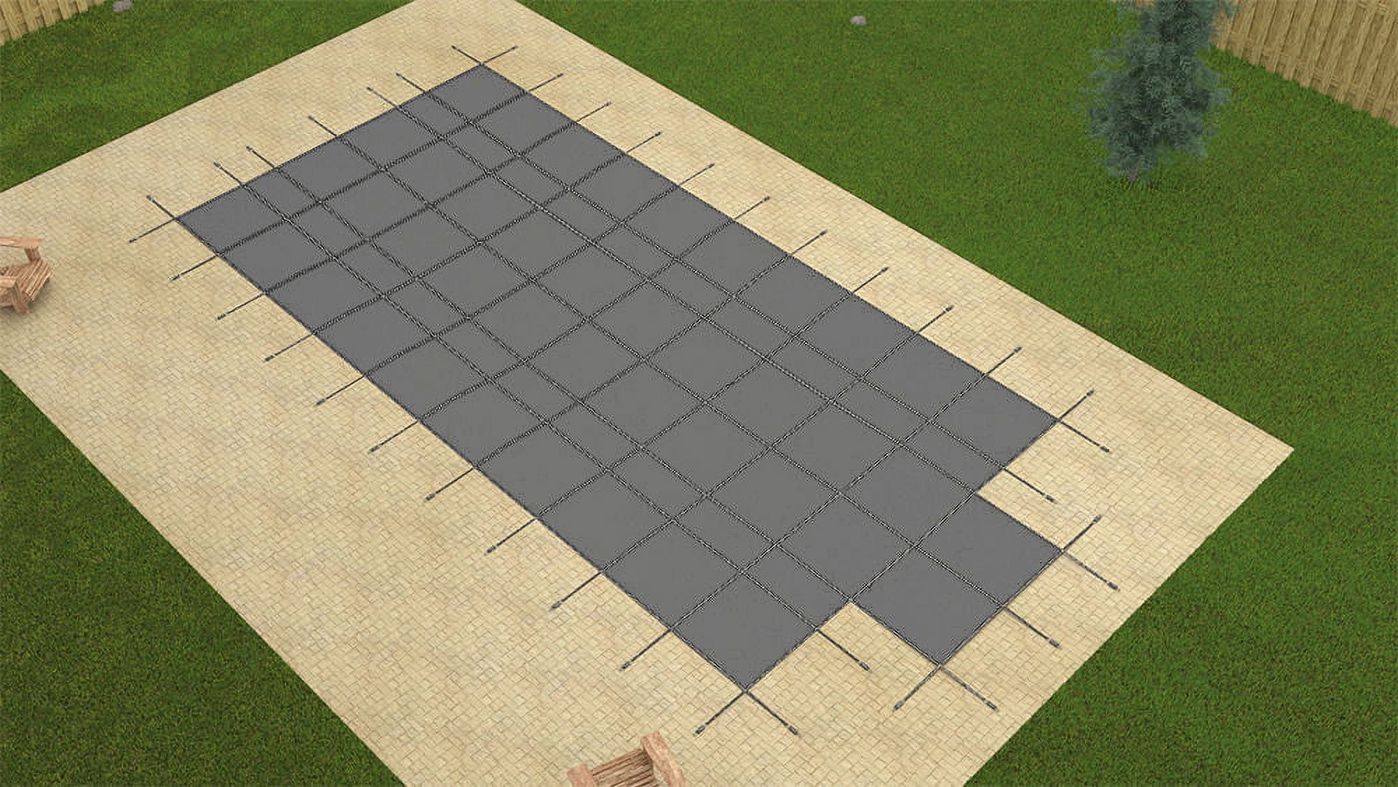 HPI 16x32 Aqua Master GRAY Inground Solid Swimming Pool Safety Cover w